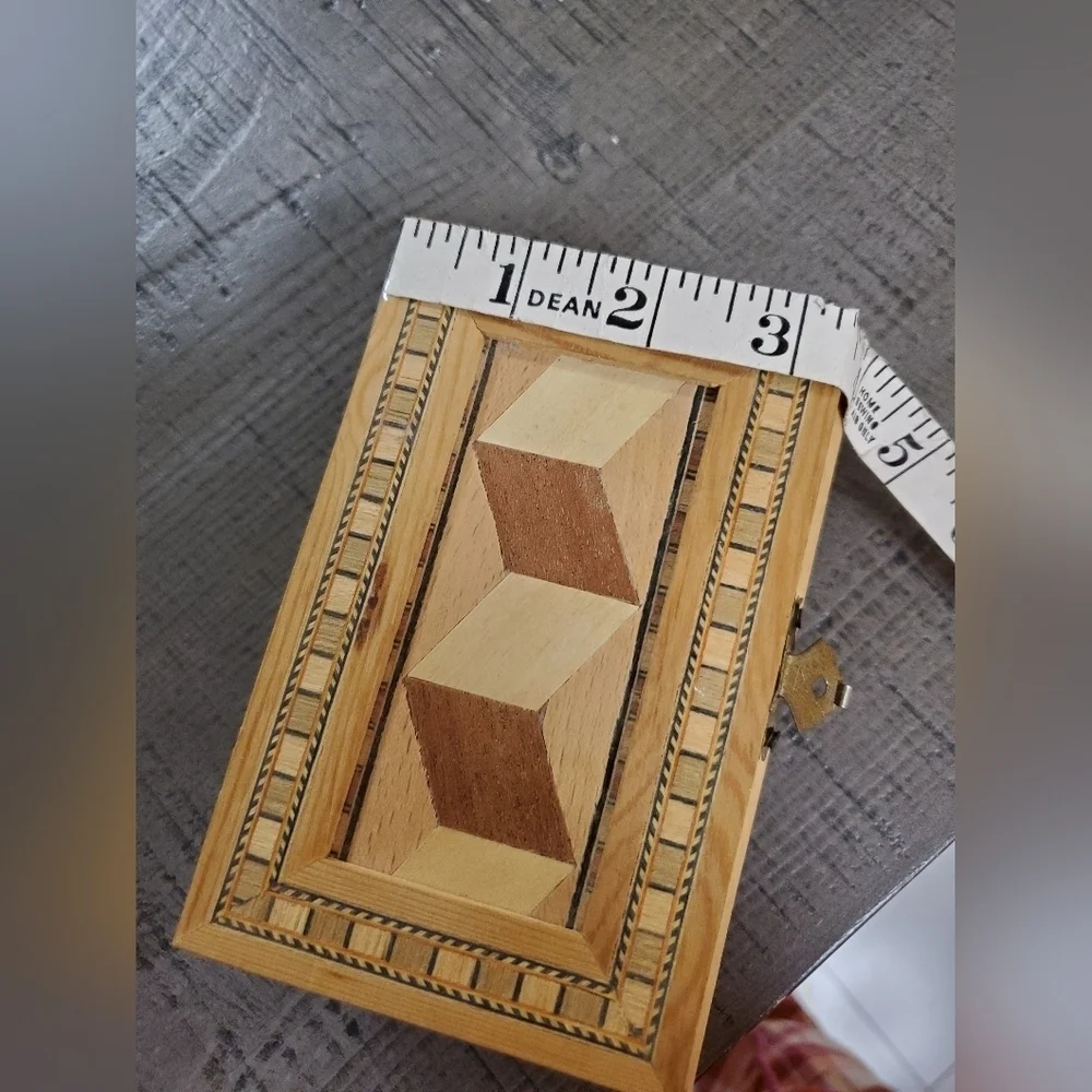 & Other Stories Wooden Jewelry Box with Geometric Design